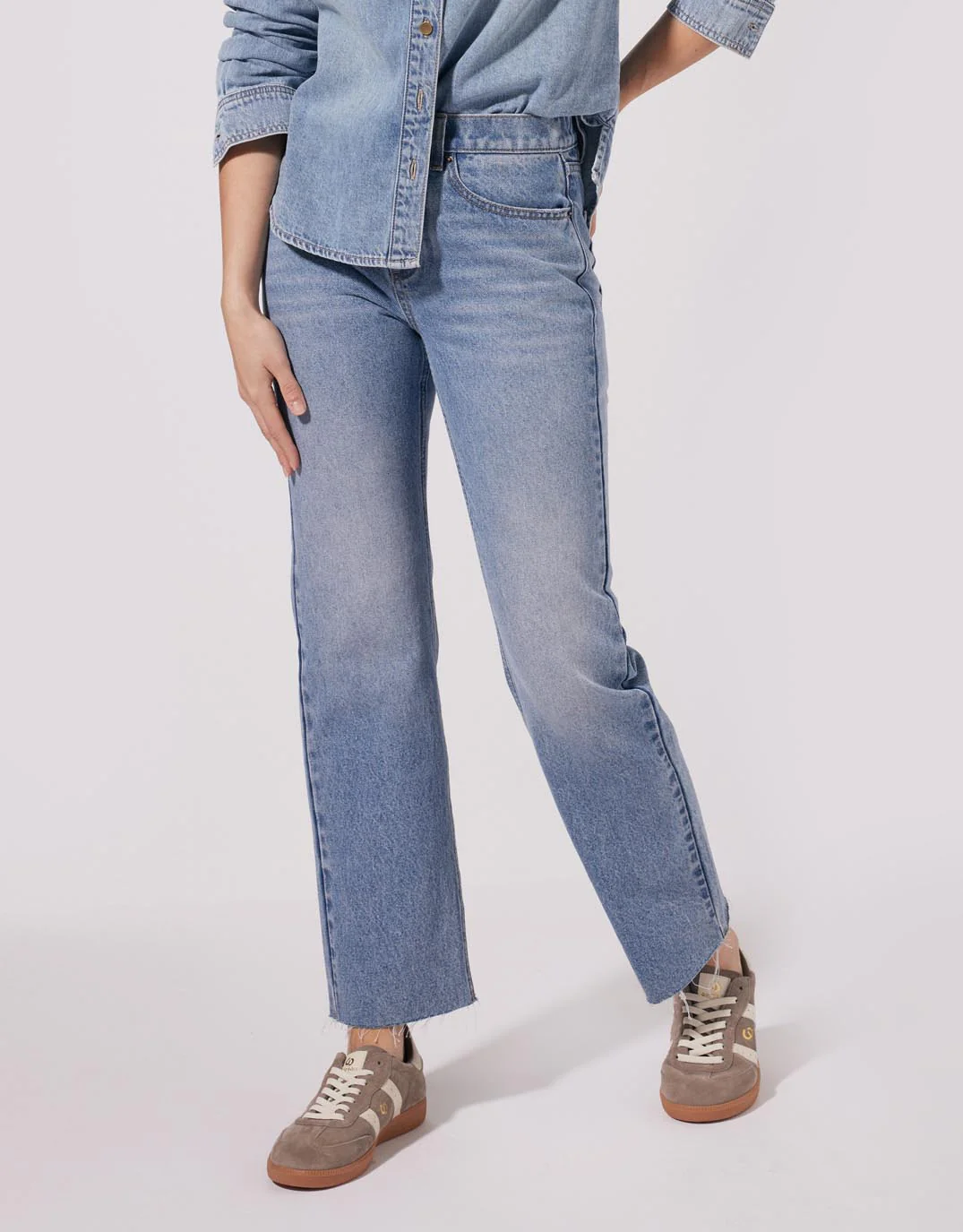 Charlotte Straight Leg Jean - Mid Wash - Image 7