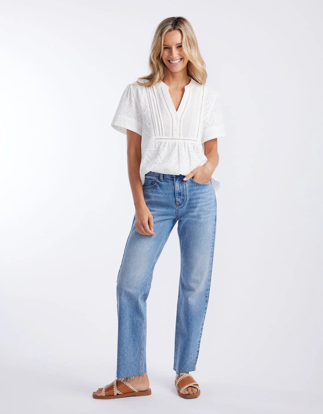 Charlotte Straight Leg Jean - Mid Wash - Image 9
