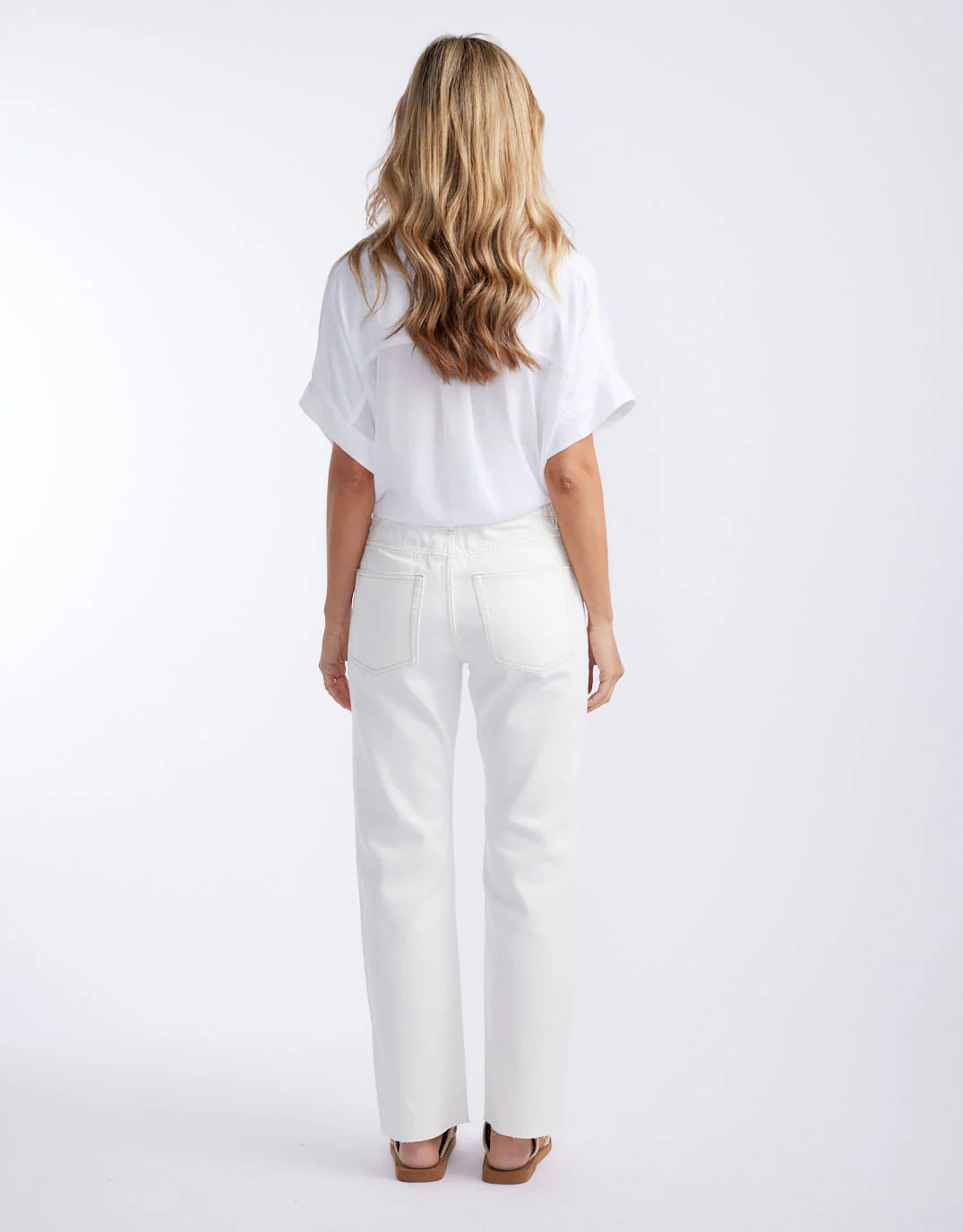 Charlotte Straight Leg Jean - White - Image 8