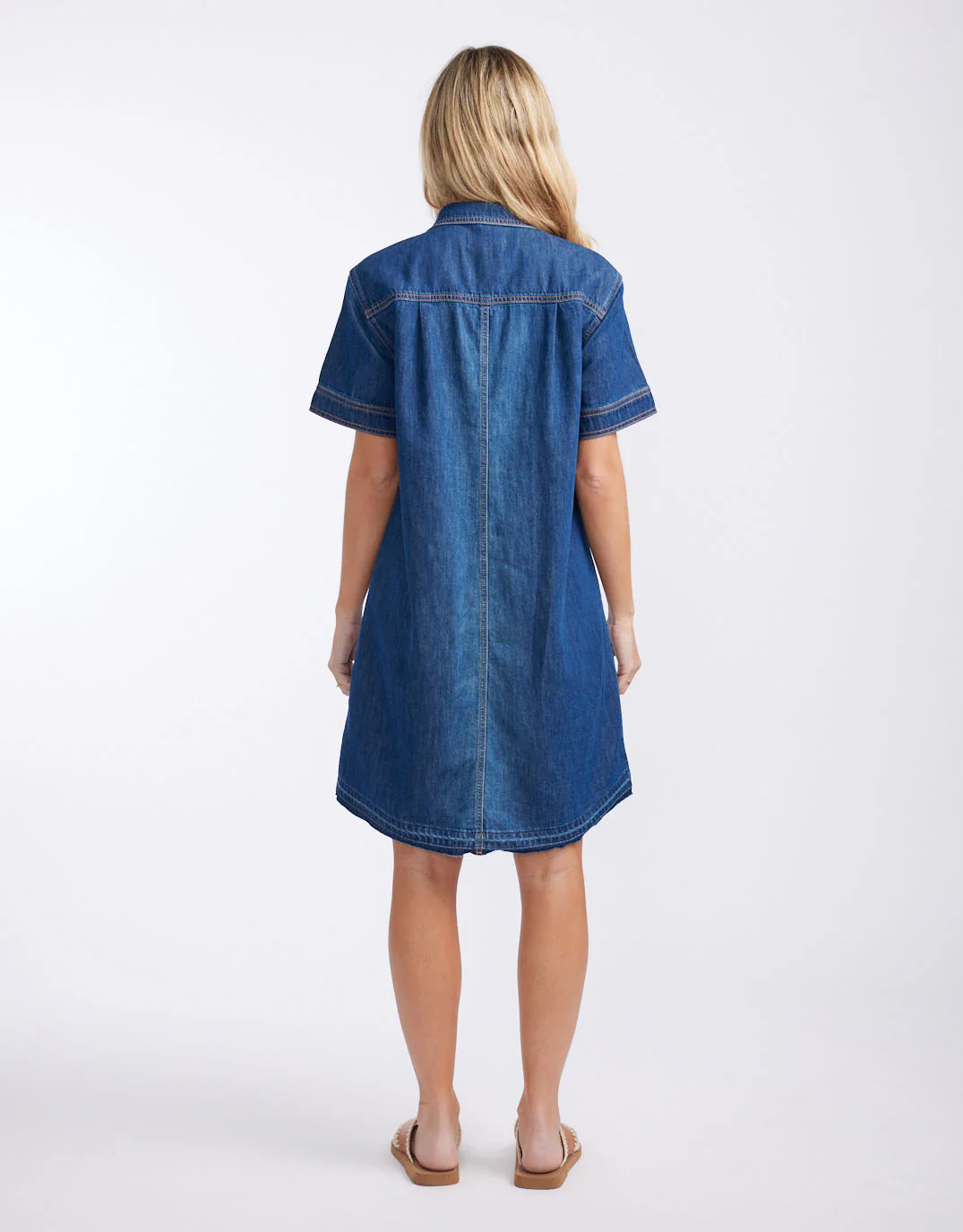 Claudia Denim Dress - Dark Wash - Image 10