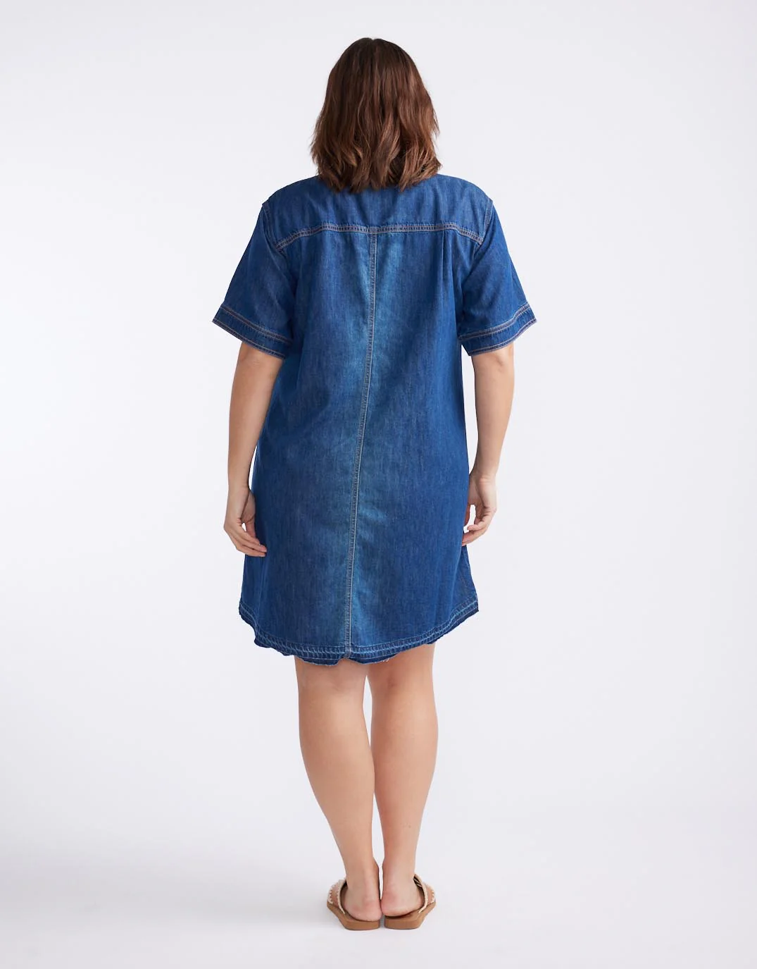 Claudia Denim Dress - Dark Wash - Image 11