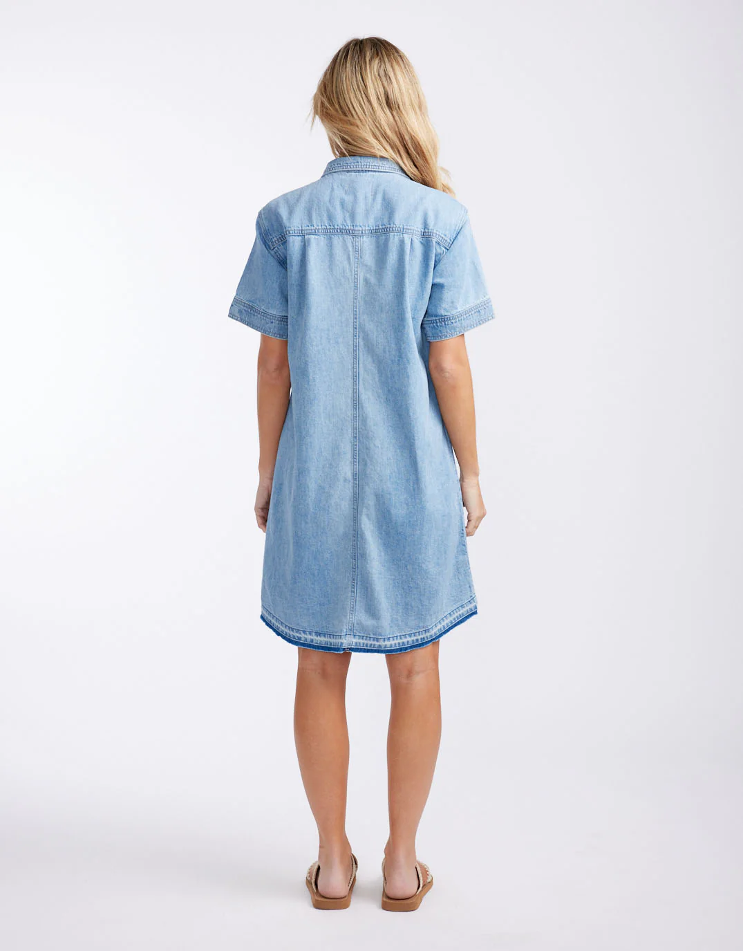 Claudia Denim Dress - Mid Wash - Image 16