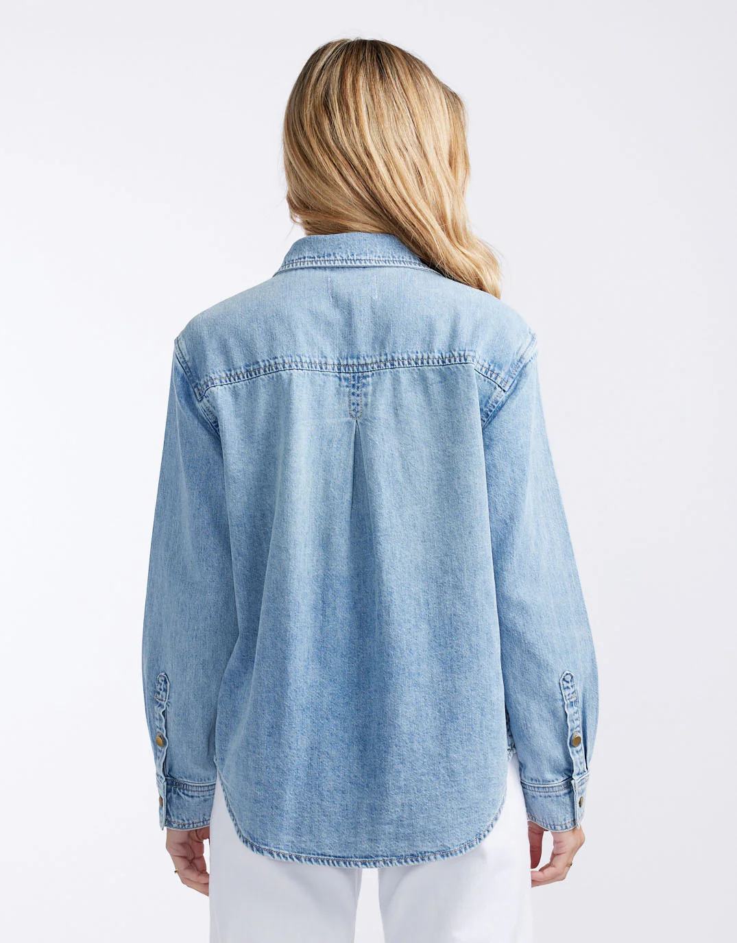 Claudia Relaxed Shirt - Mid Wash - Image 16
