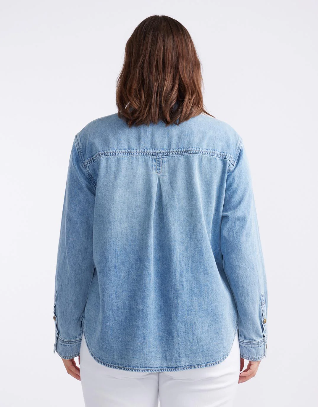 Claudia Relaxed Shirt - Mid Wash - Image 17