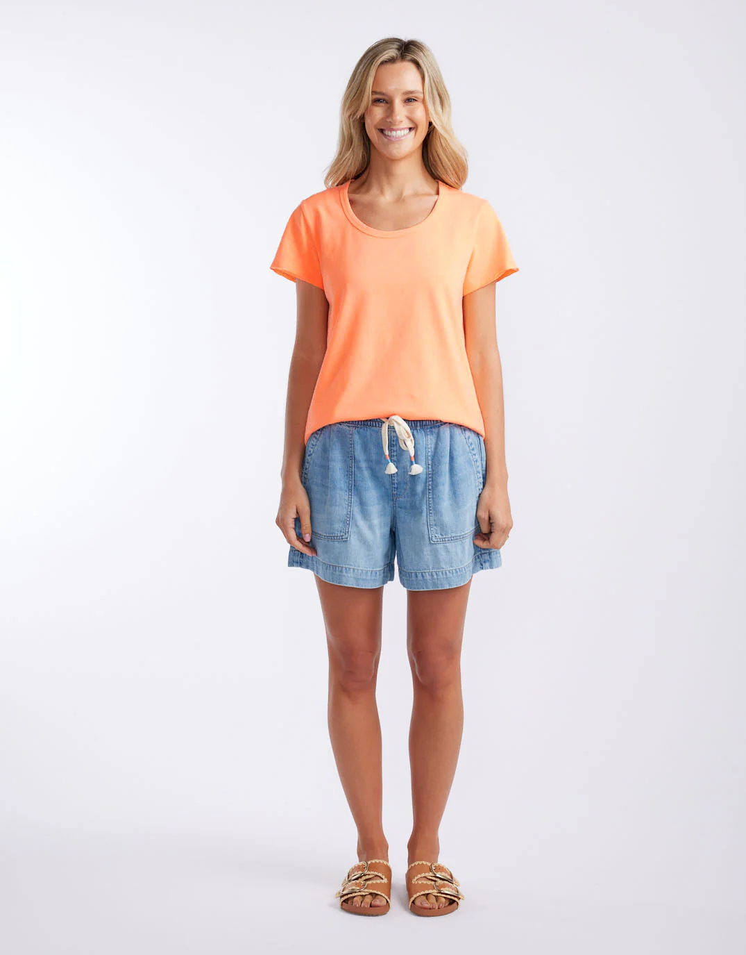 Club Tropez Round Neck Tee - Citrus - Image 4