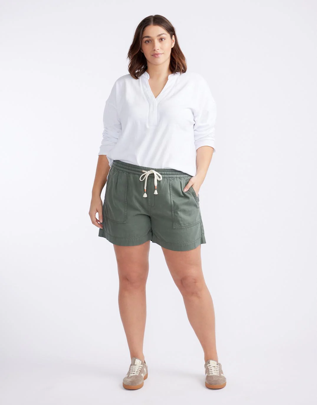 Coco Denim Short - Khaki - Image 3