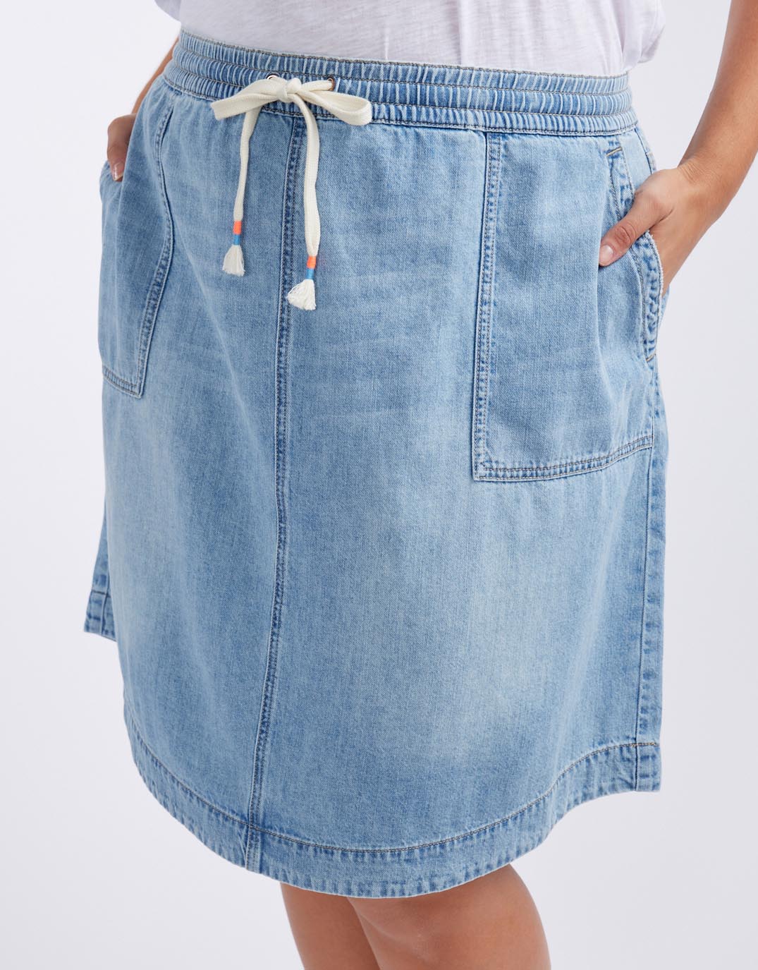Coco Denim Skirt - Mid Wash - Image 14