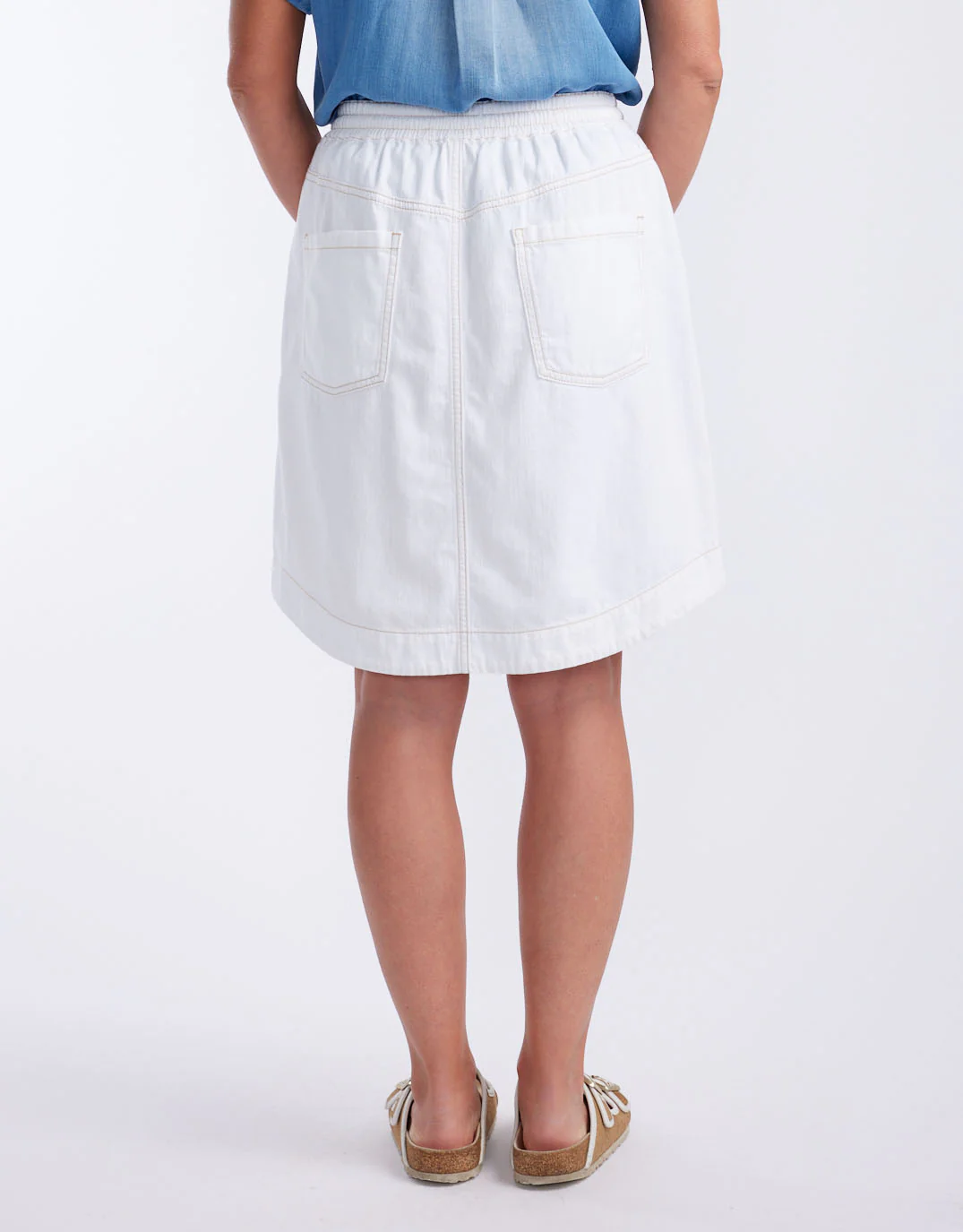 Coco Denim Skirt - White - Image 7