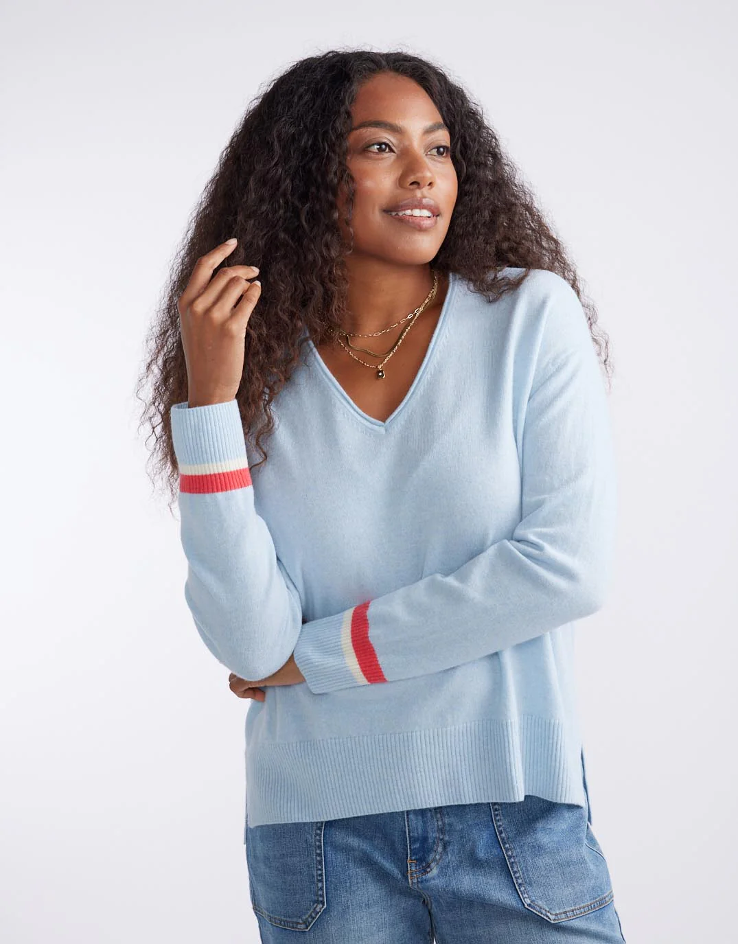 Como Wool Cashmere Knit - Ice Blue - Image 3