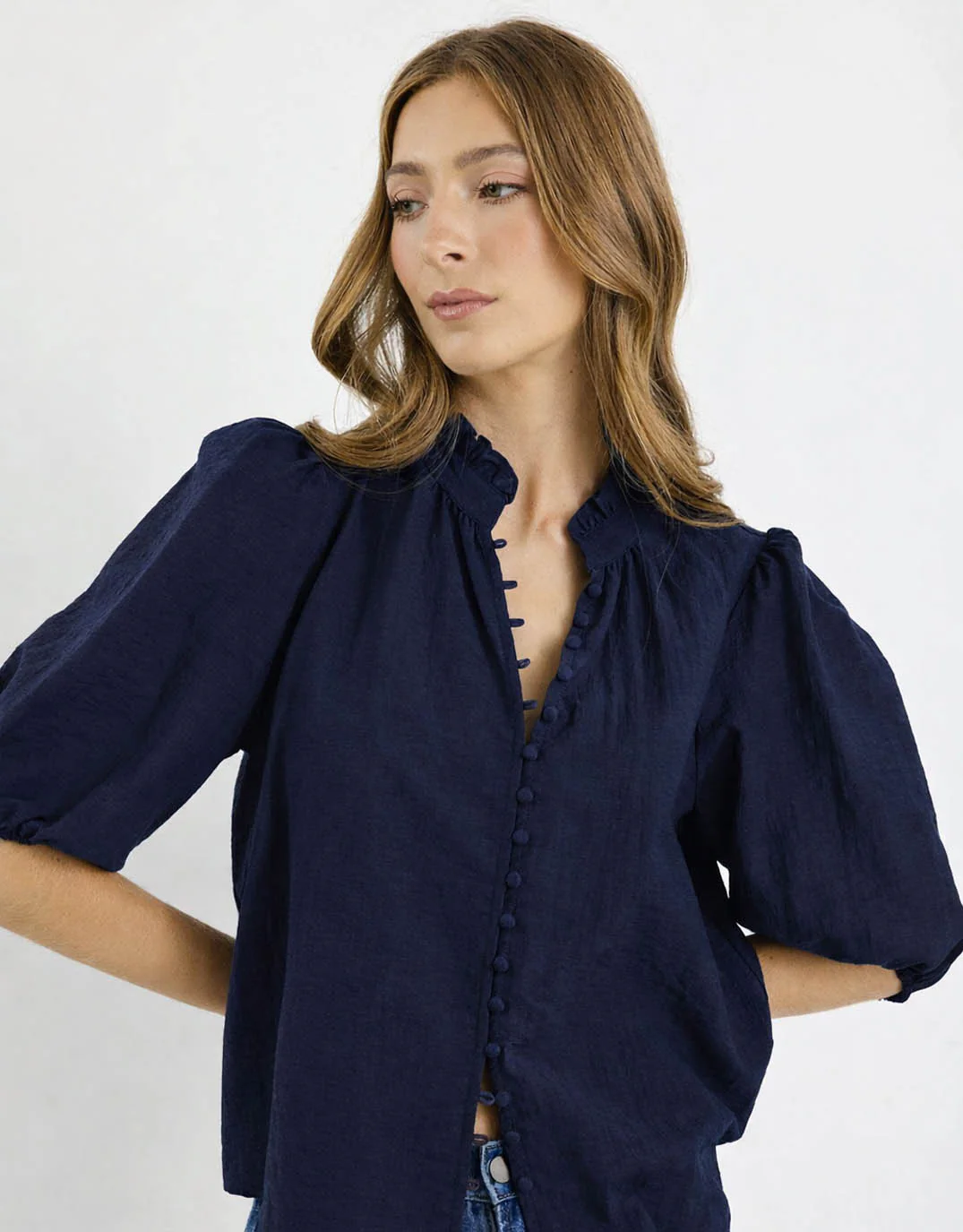 Continuance Short Sleeve Top - Navy - Image 2