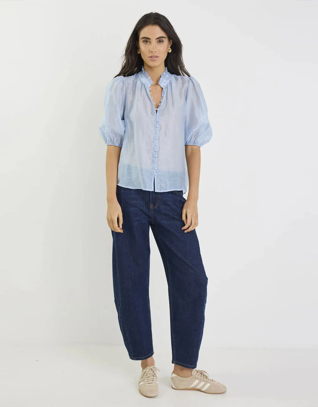 Continuance Short Sleeve Top - Pale Blue - Image 3
