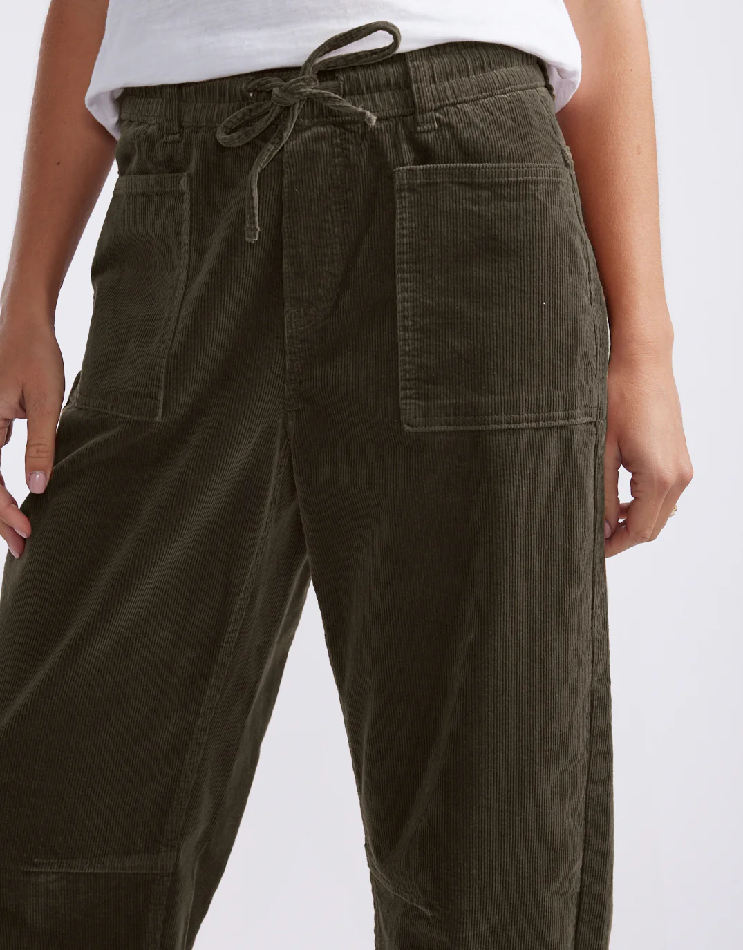 Cord Leo Barrel Jean - Forest Moss - Image 3