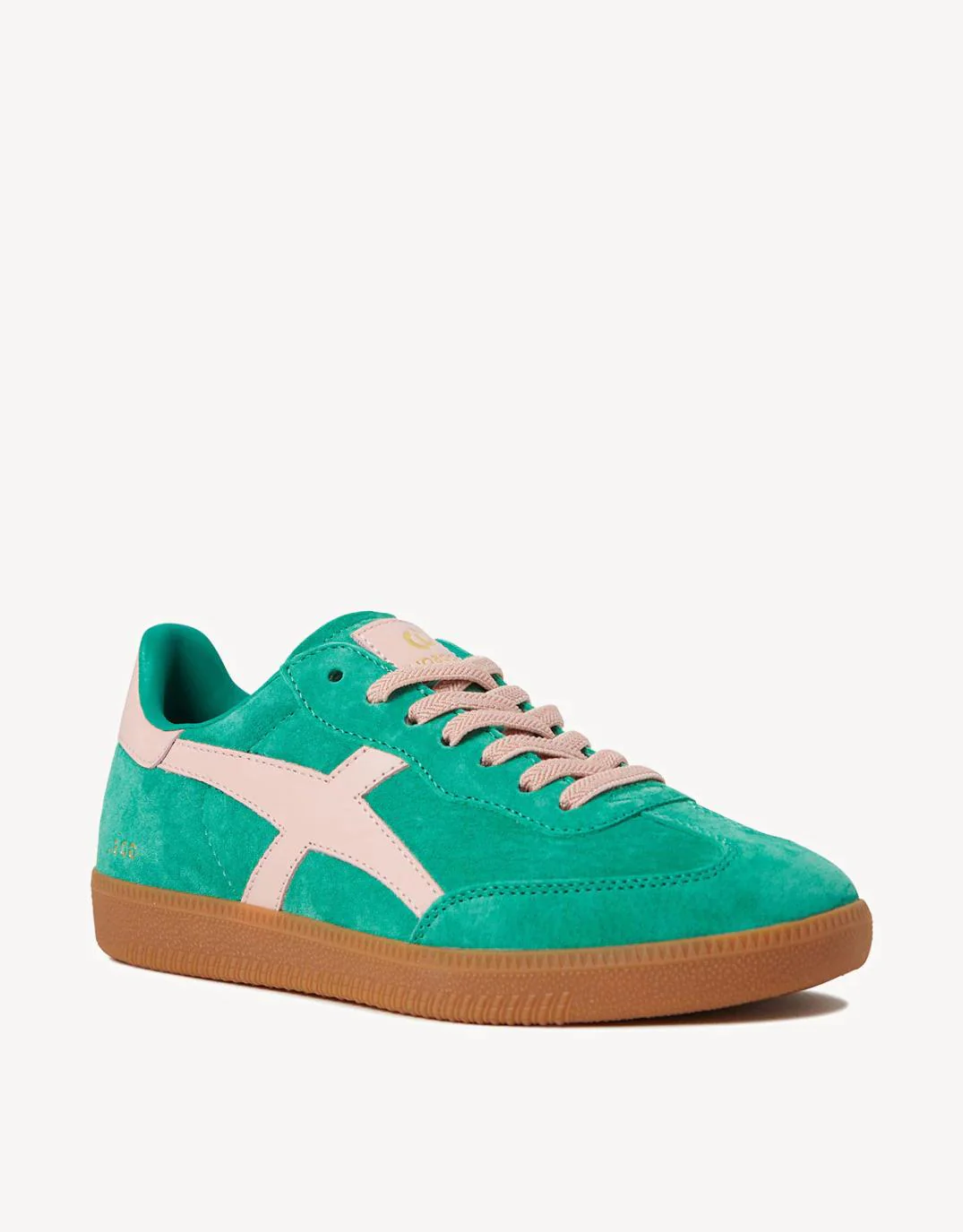 Crossroads Suede Sneakers - Pine/Pink
