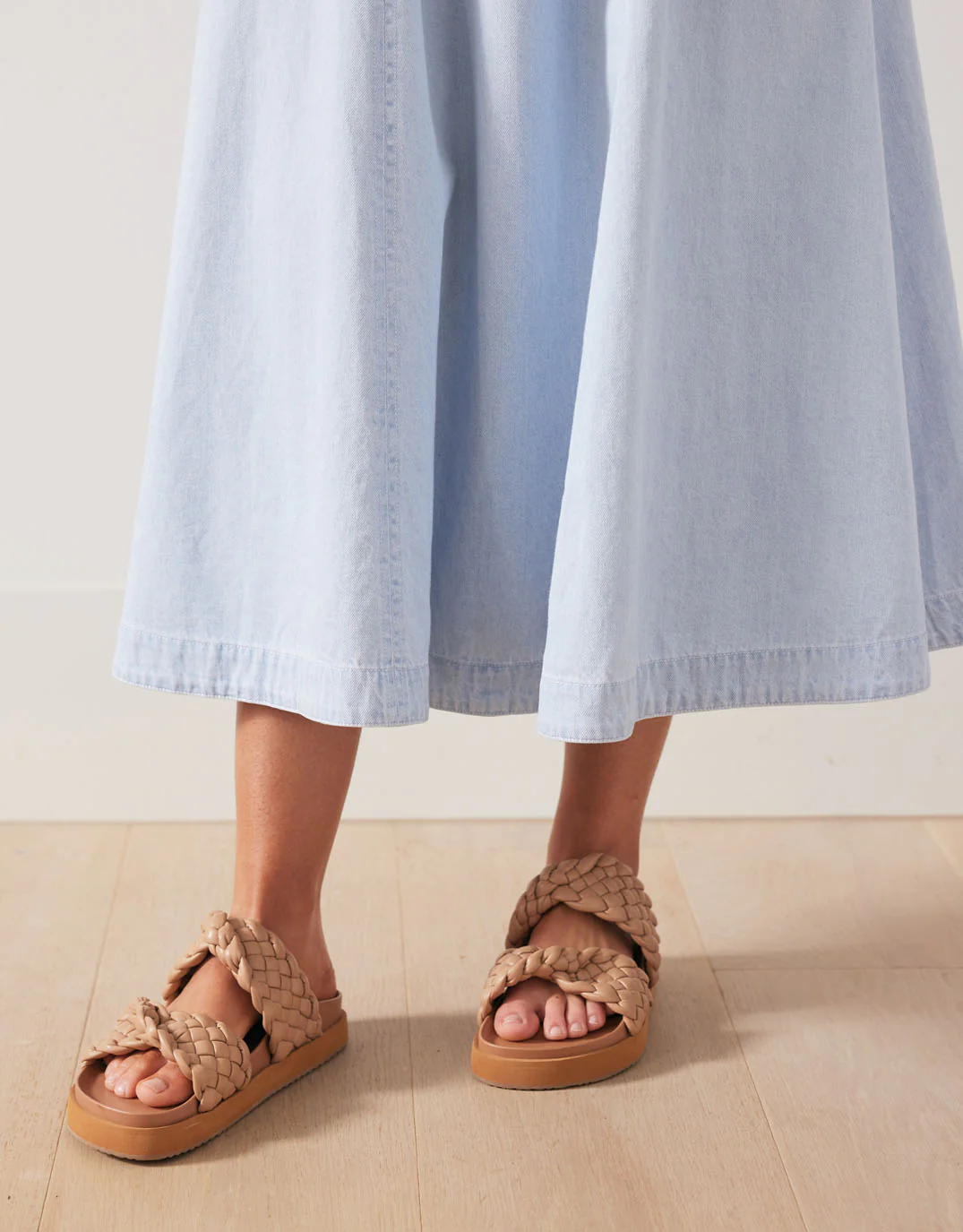 Dakota Denim Midi Skirt - Light Wash - Image 4