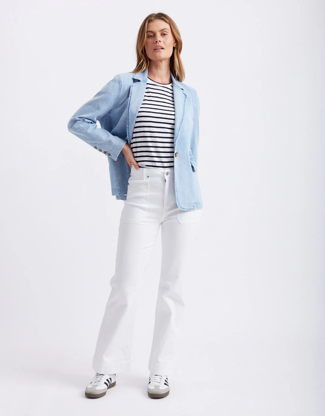 Denim Blazer - Ice Blue - Image 2