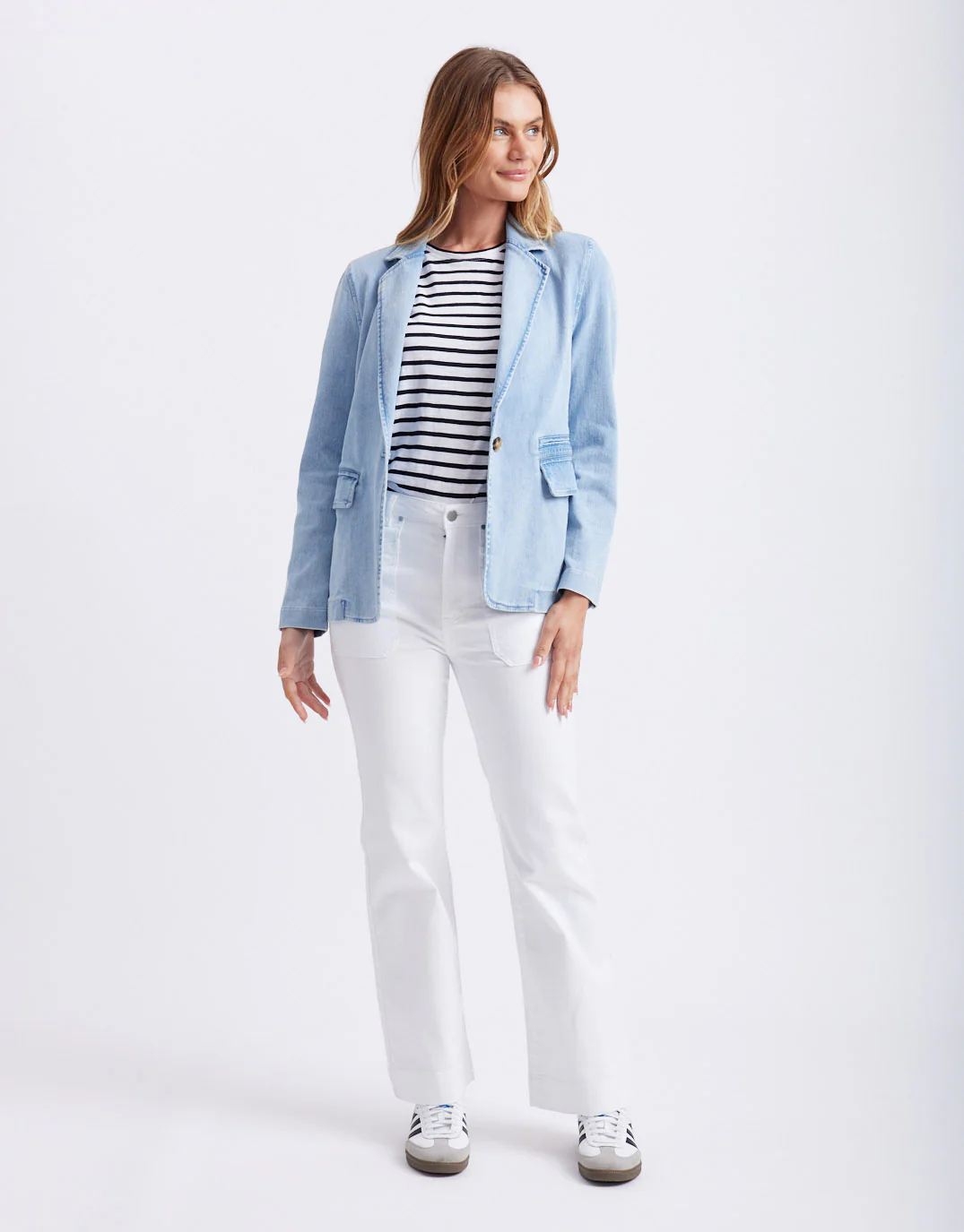 Denim Blazer - Ice Blue - Image 4