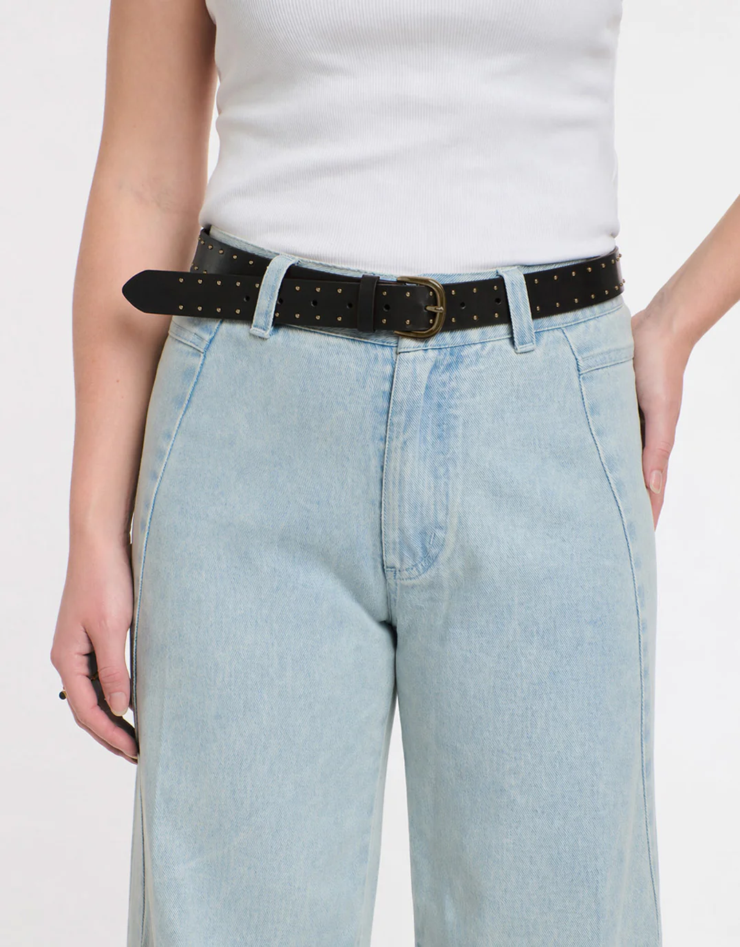 Double Studded Belt - Black - Image 2