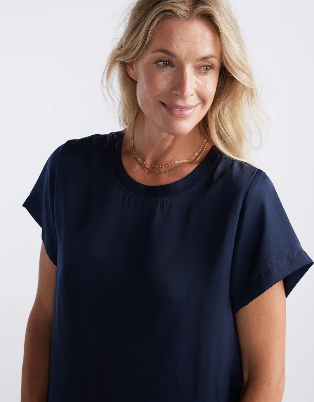 Drape Tee - Navy - Image 4