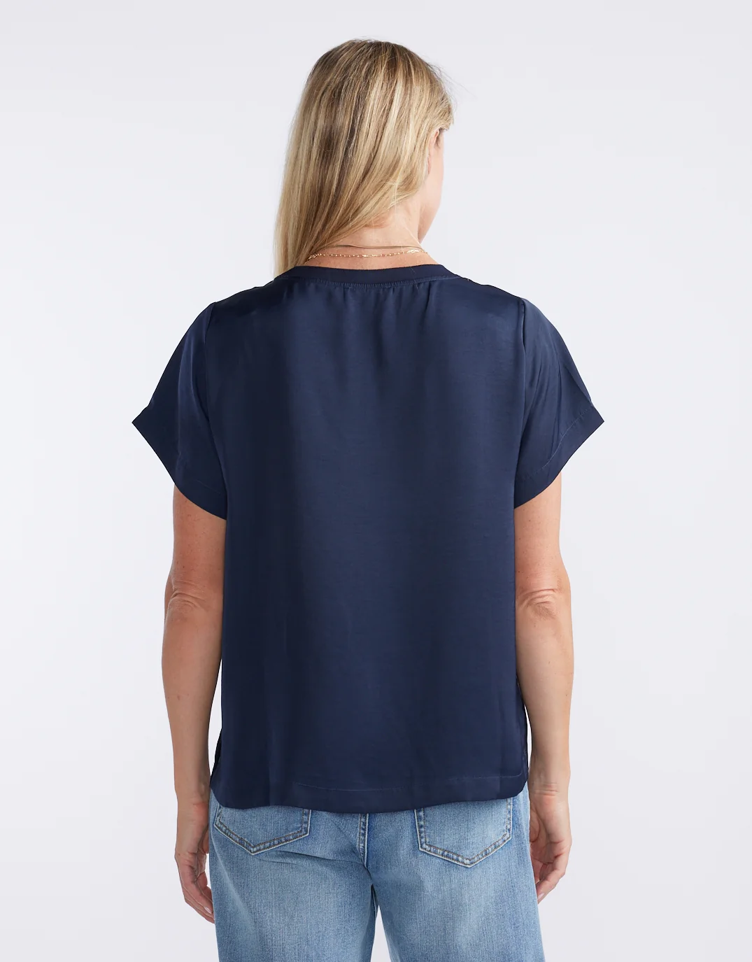 Drape Tee - Navy - Image 8