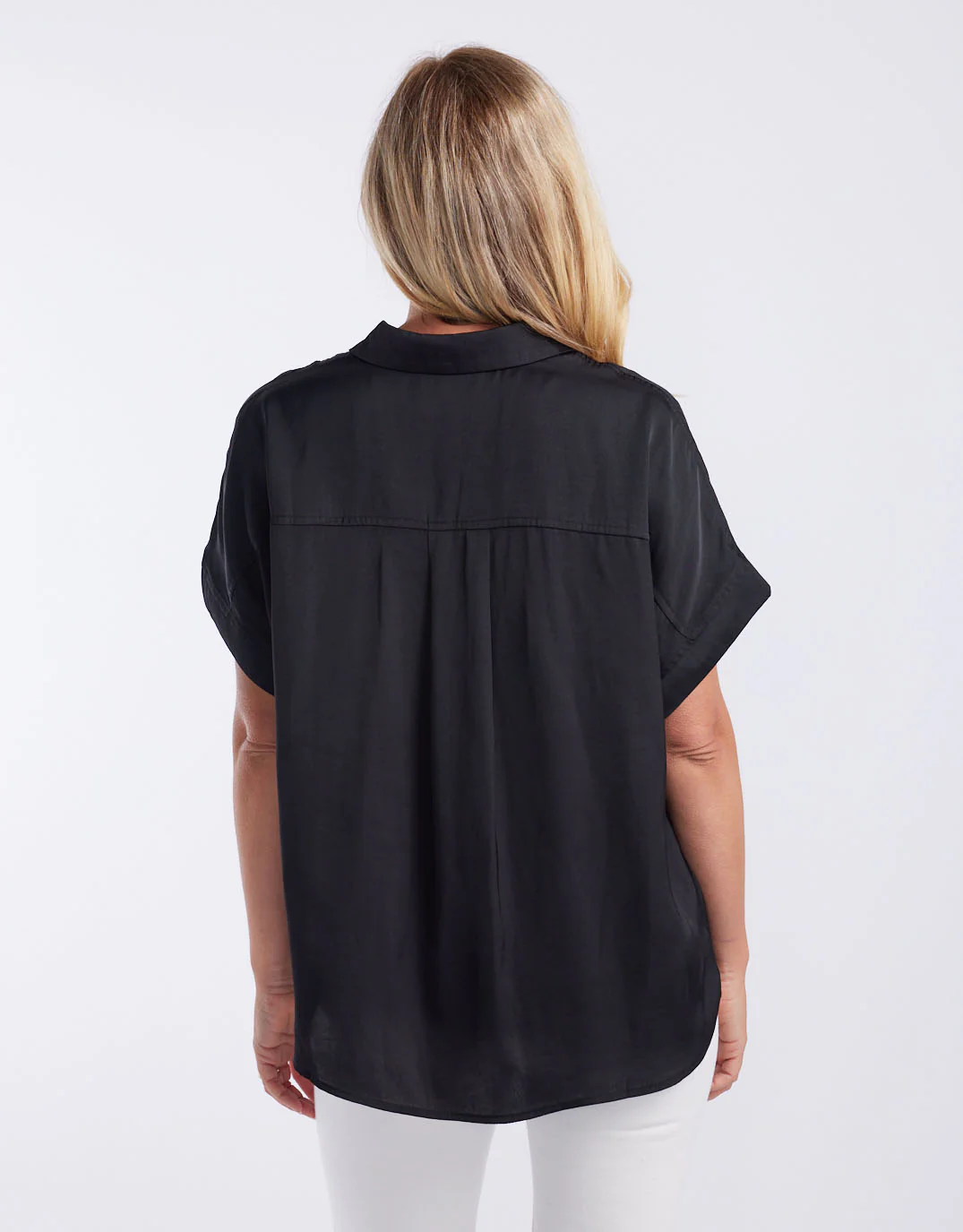 Effortless Drape Shirt - Black - Image 6