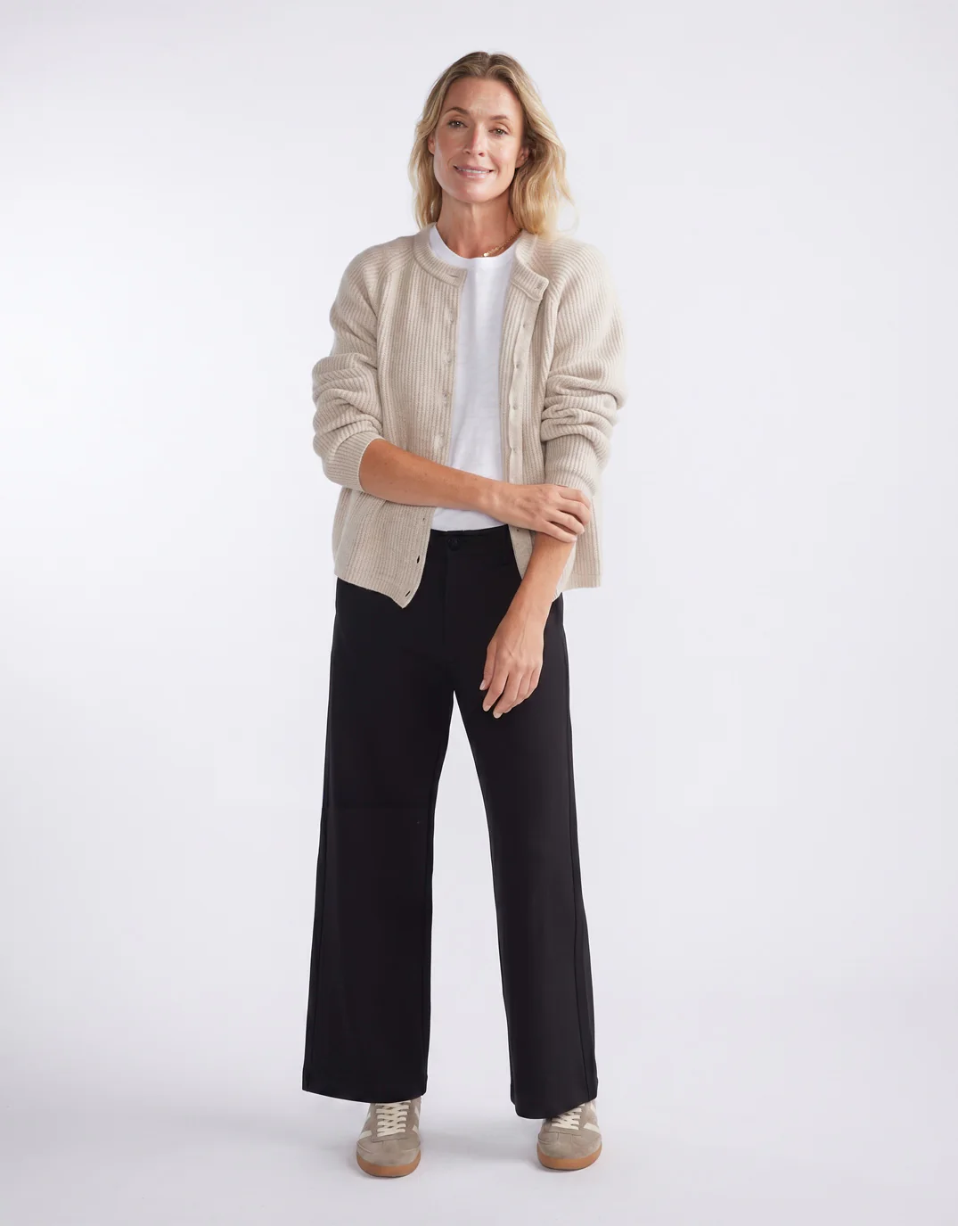 Effortless Ponte Pant - Black/Black - Image 4