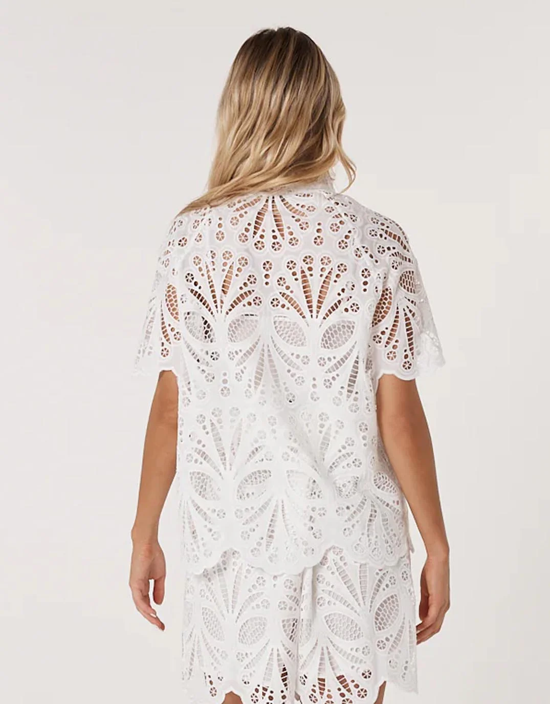 Elara Broderie Blouse - Ivory - Image 5