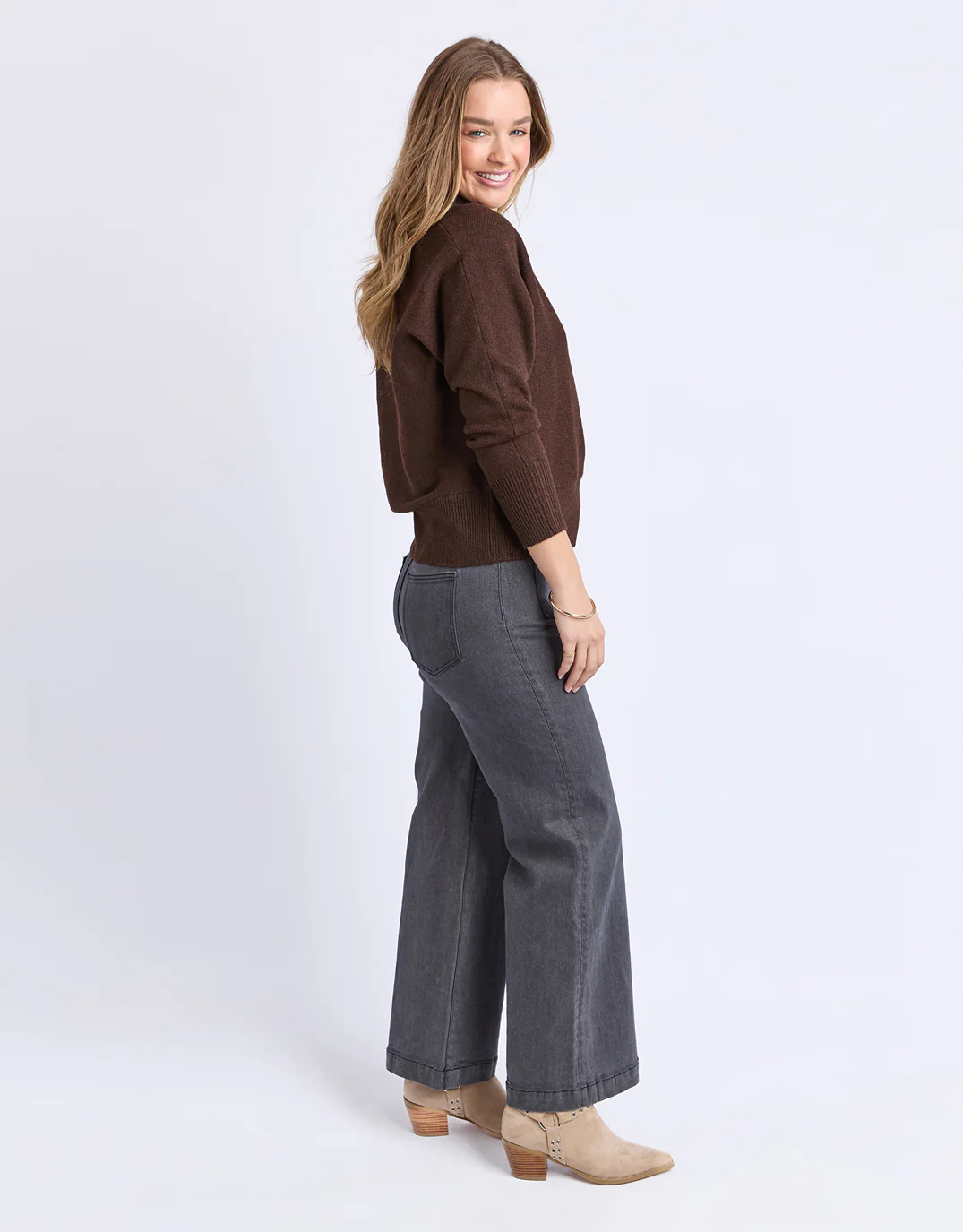 Elea Knit Polo - Coffee - Image 3