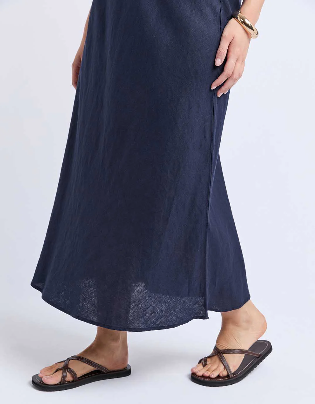 Eleni Linen Skirt - Dark Sapphire - Image 11