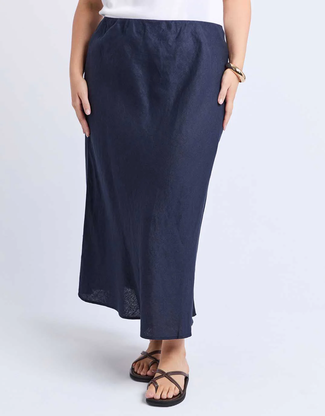Eleni Linen Skirt - Dark Sapphire - Image 7