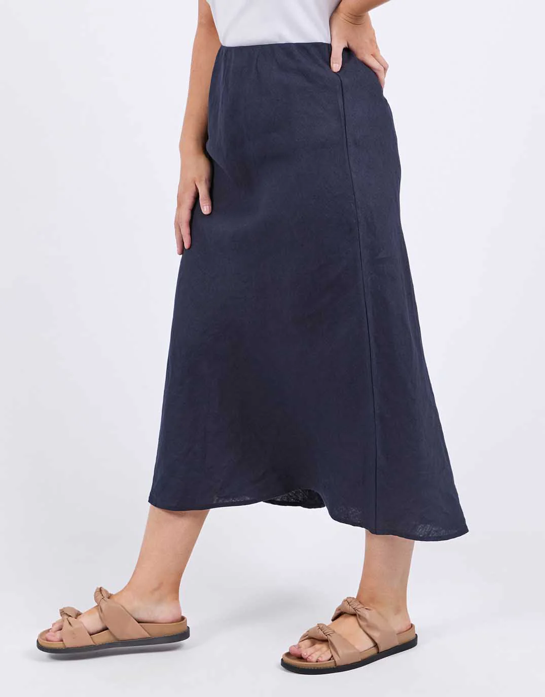 Eleni Linen Skirt - Dark Sapphire - Image 8
