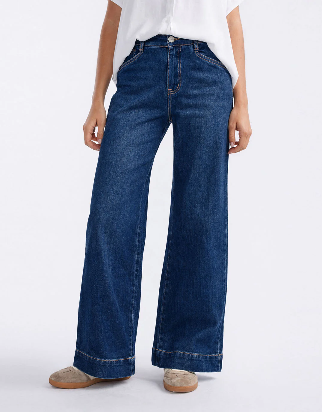 Ellery Stretch Straight Leg Jeans - Dark Wash - Image 4