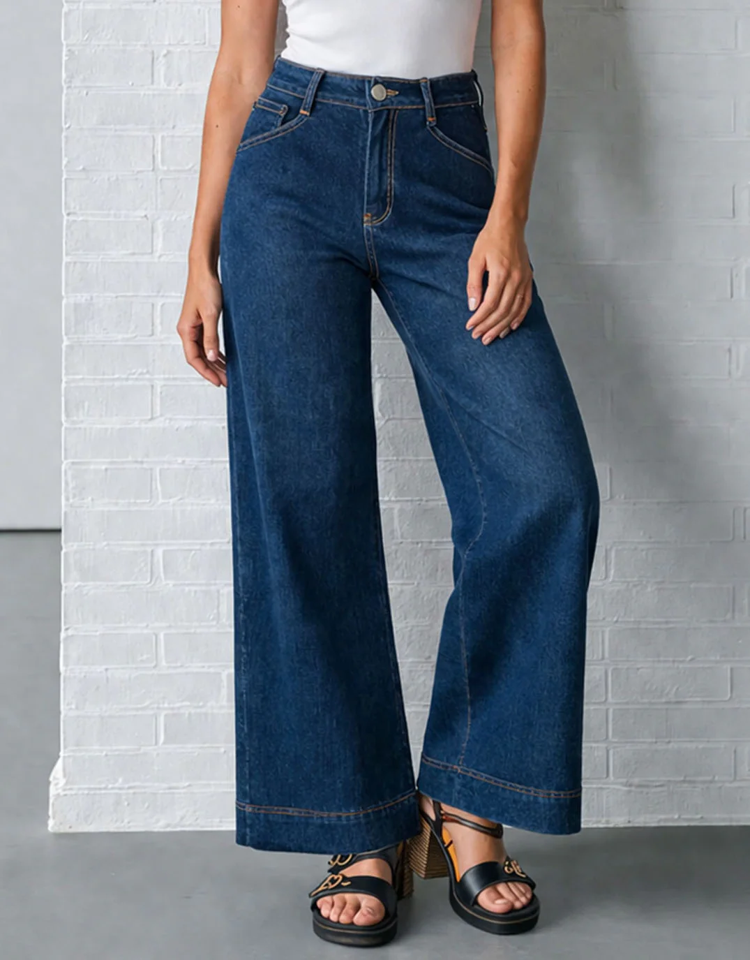 Ellery Stretch Straight Leg Jeans - Dark Wash - Image 8