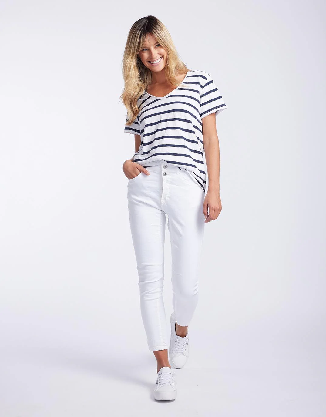 Emma Stretch Jean - White - Image 3