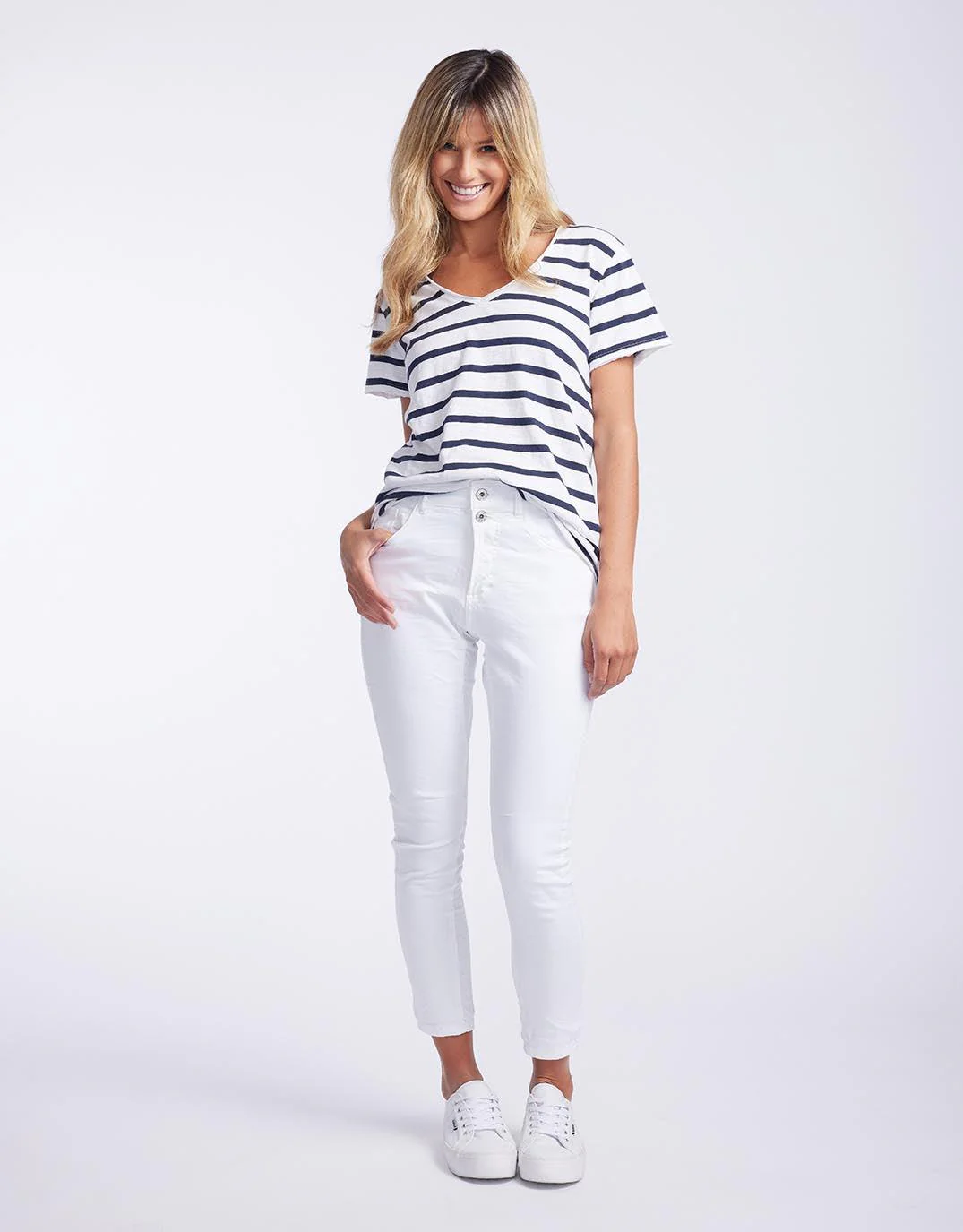 Emma Stretch Jean - White - Image 4