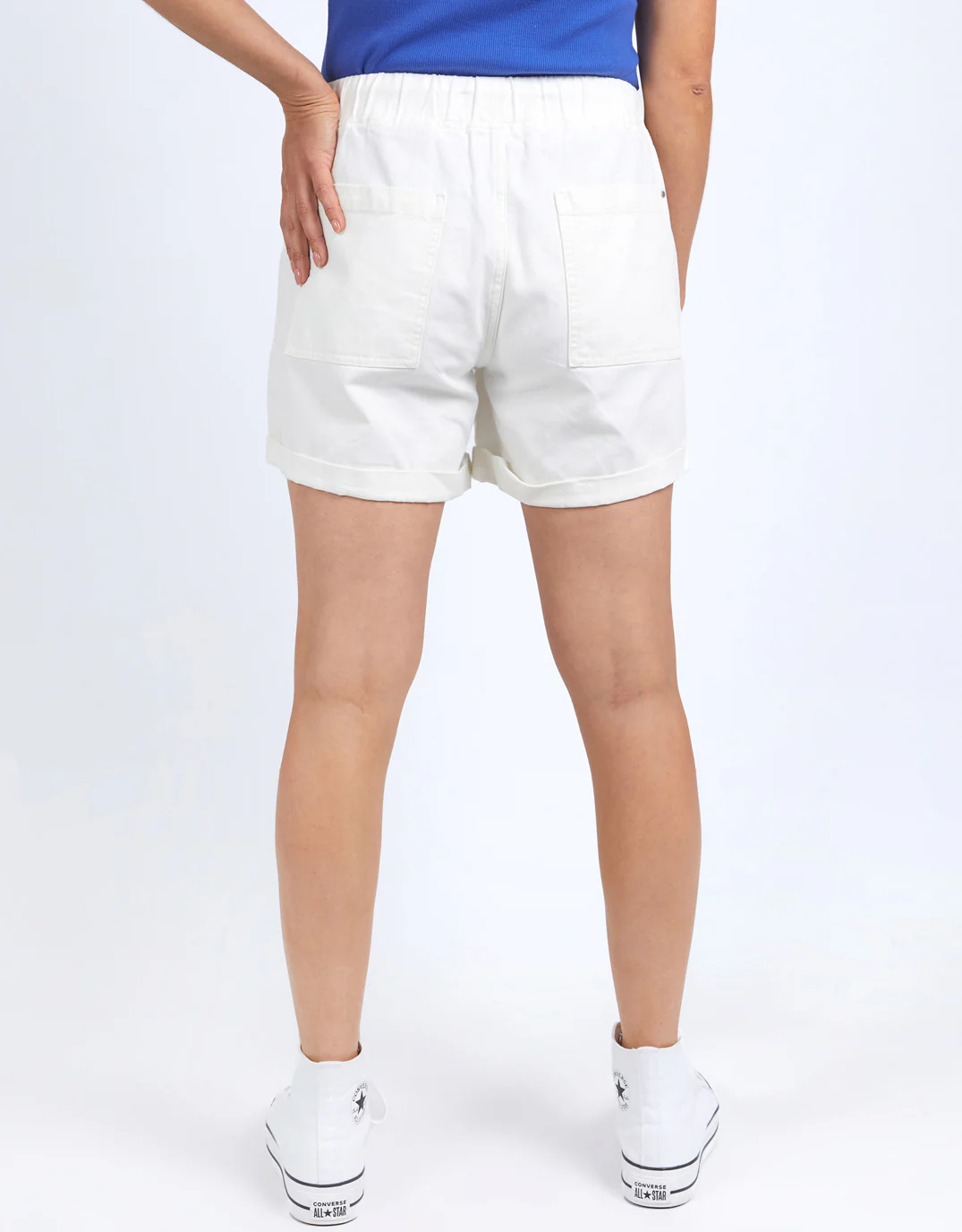 Emma Relaxed Denim Short - Vintage White - Image 6