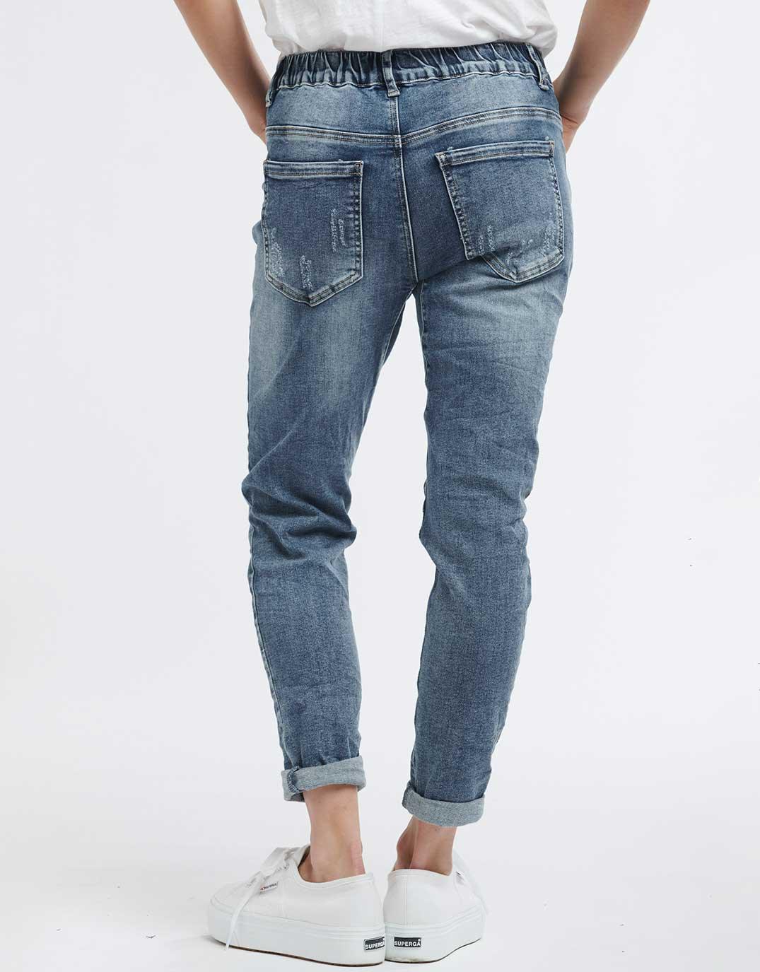 Emma Stretch Jean - Distressed Denim - Image 6