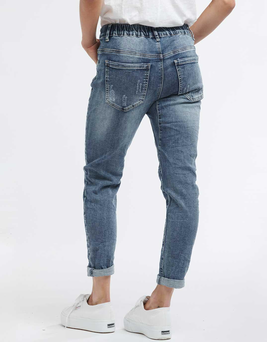 Emma Stretch Jean - Distressed Denim - Image 7