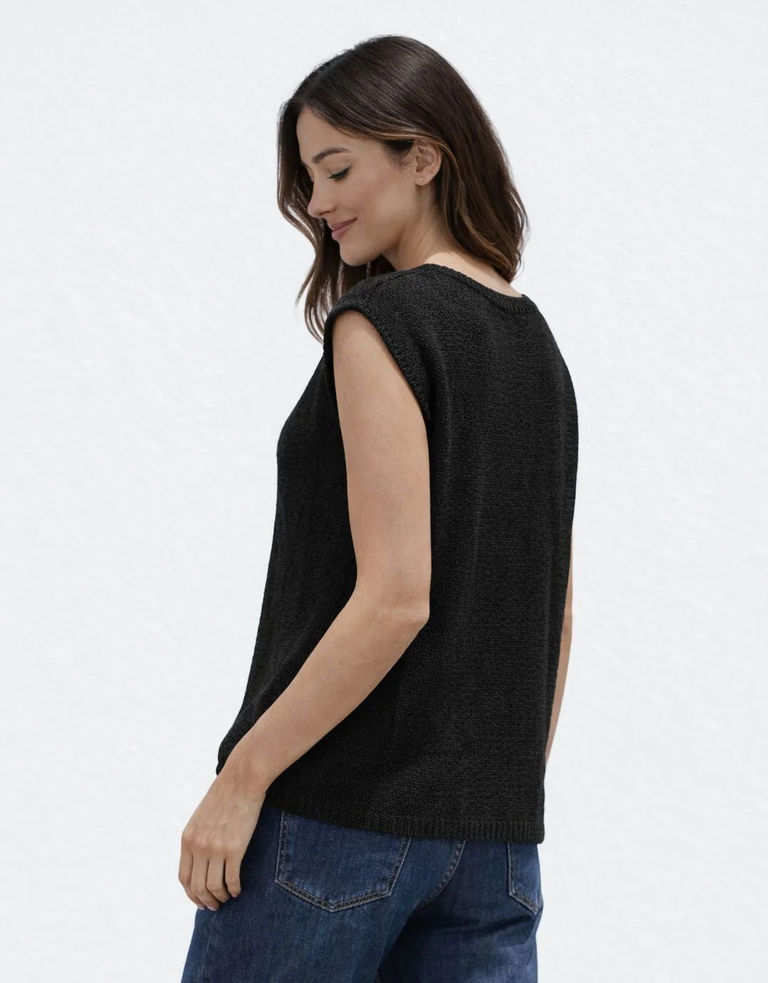 Evie Off Shoulder Knit - Black - Image 2