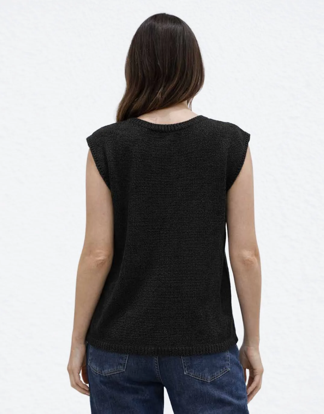 Evie Off Shoulder Knit - Black - Image 3
