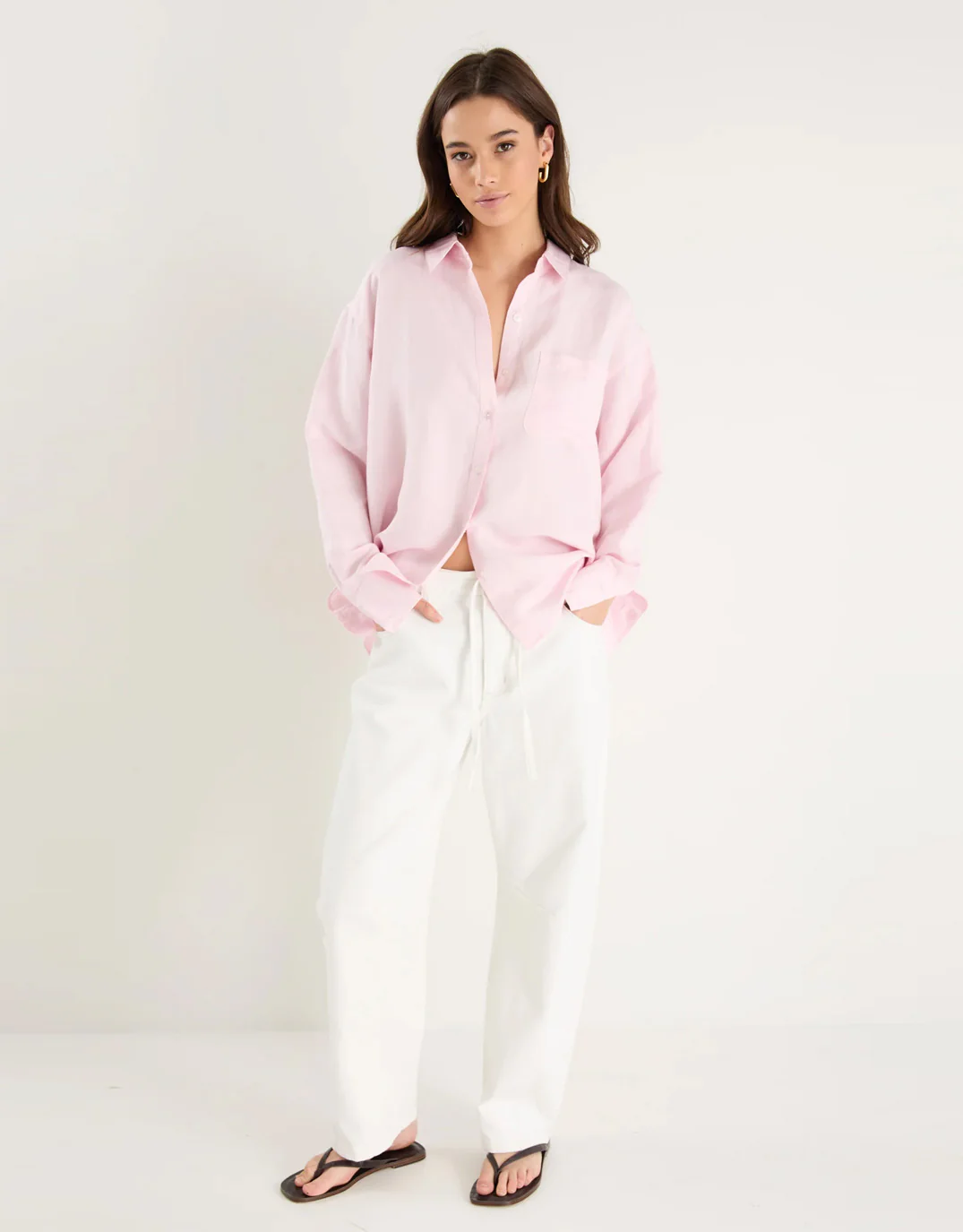 Exalted Oversized Shirt - Pale Pink - Image 3