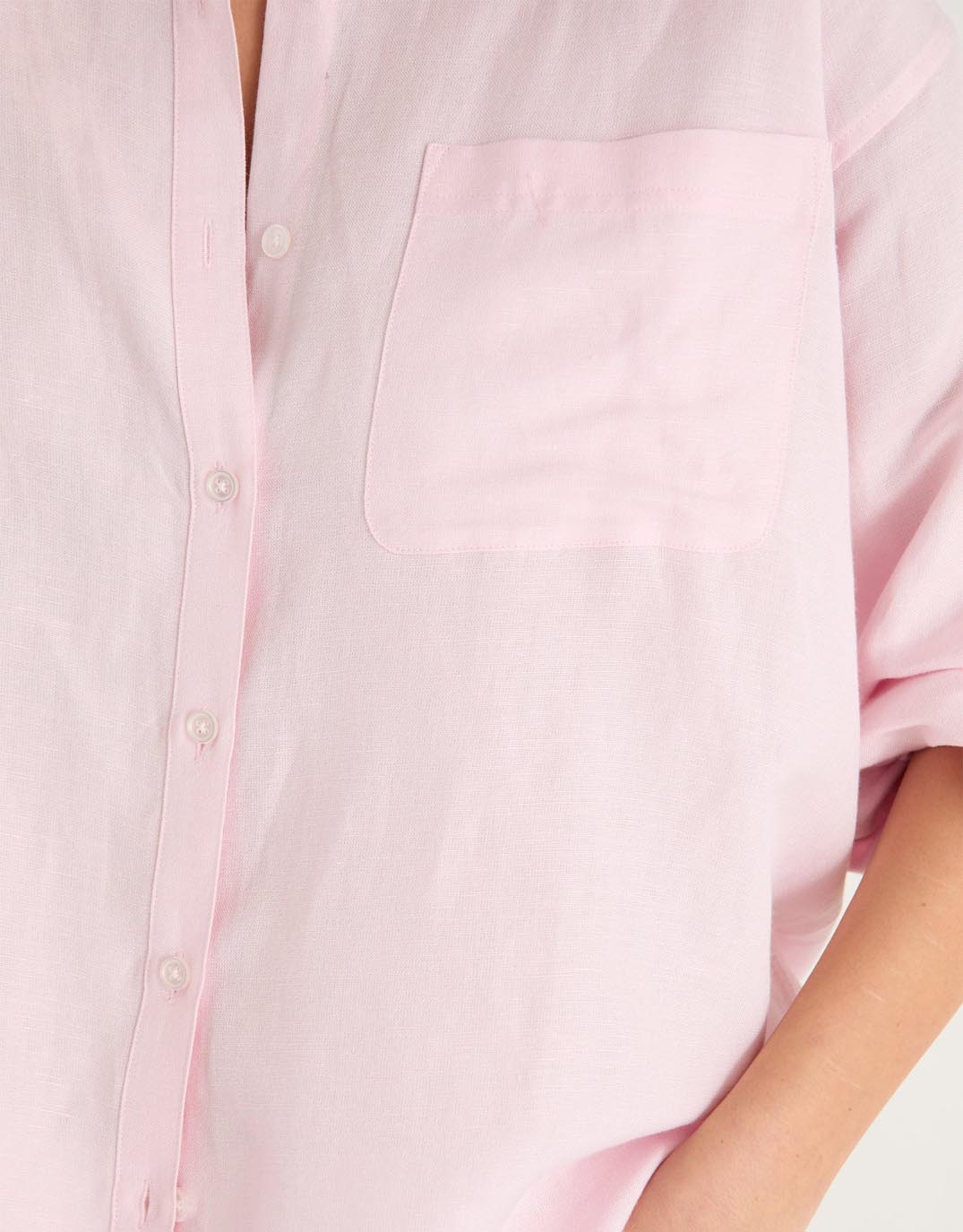 Exalted Oversized Shirt - Pale Pink - Image 5