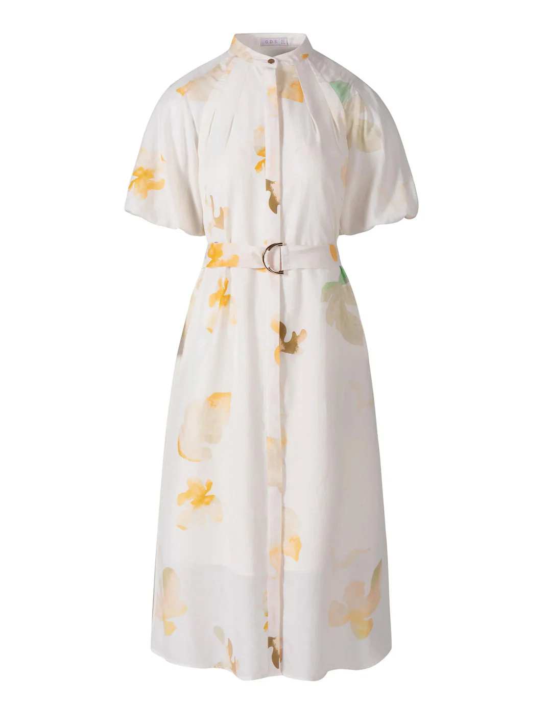 Fae Printed Short Sleeve Dress - Cream Floral - Image 5