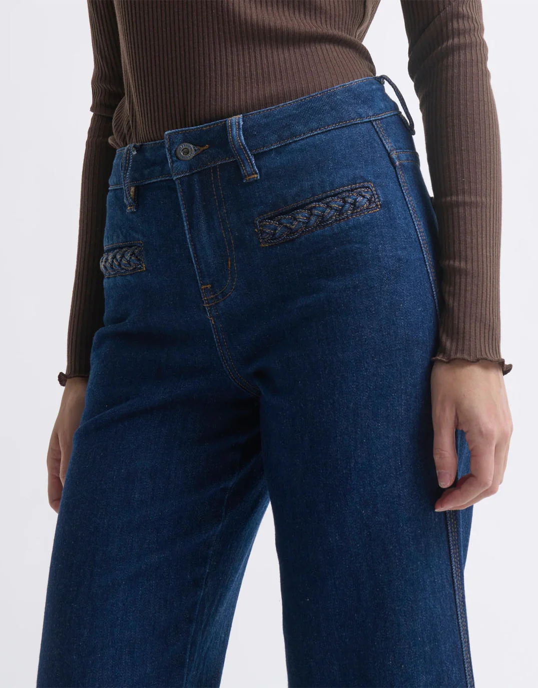 Freya Plait Pocket Jean - Palisade Blue - Image 4