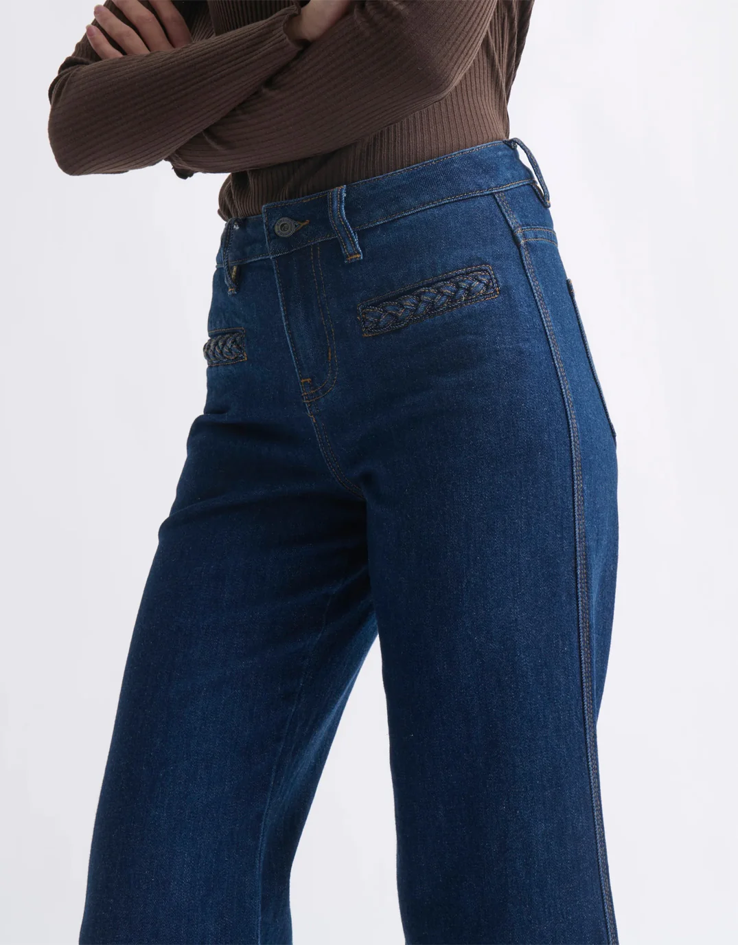 Freya Plait Pocket Jean - Palisade Blue - Image 5