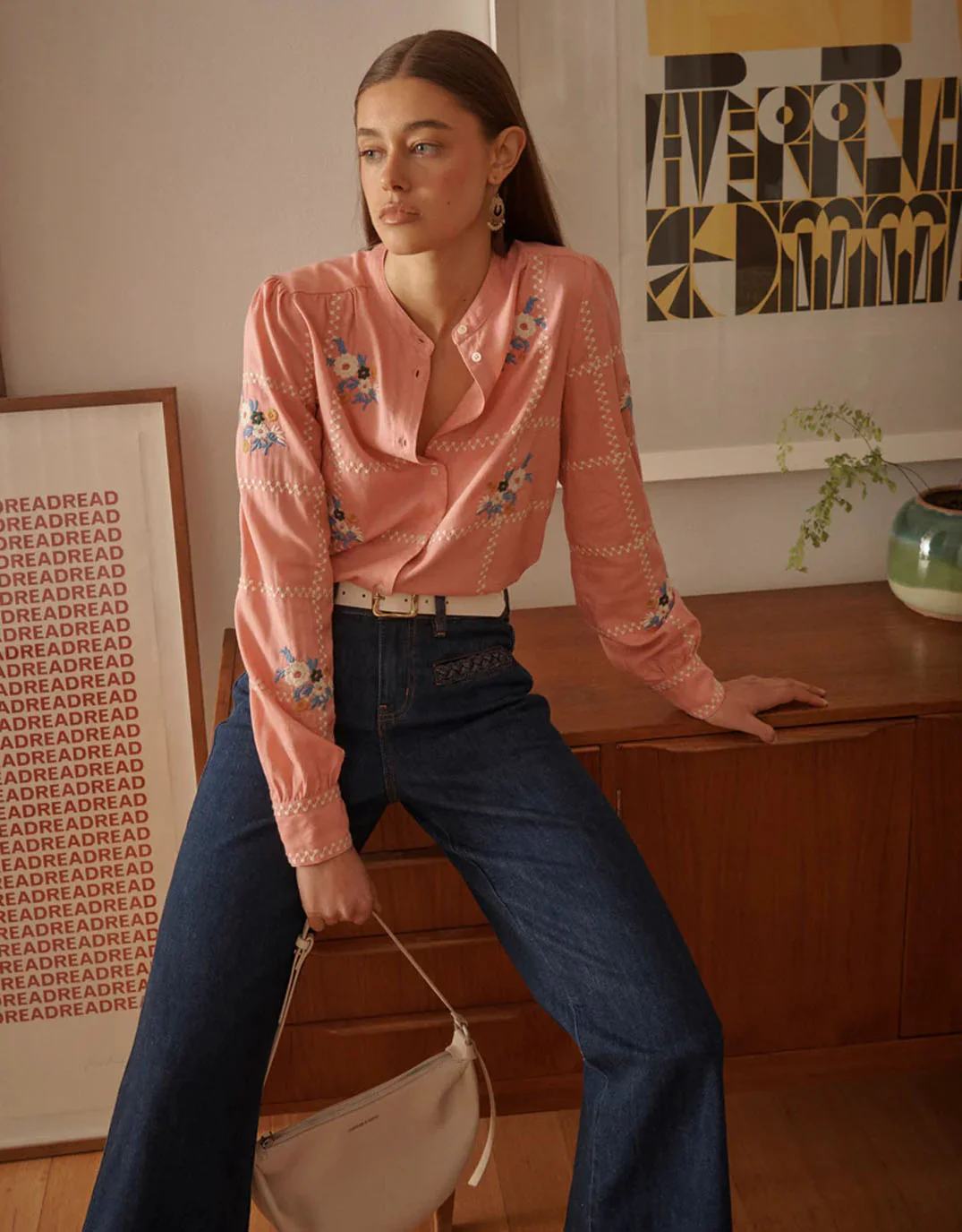 Freya Plait Pocket Jean - Palisade Blue - Image 7