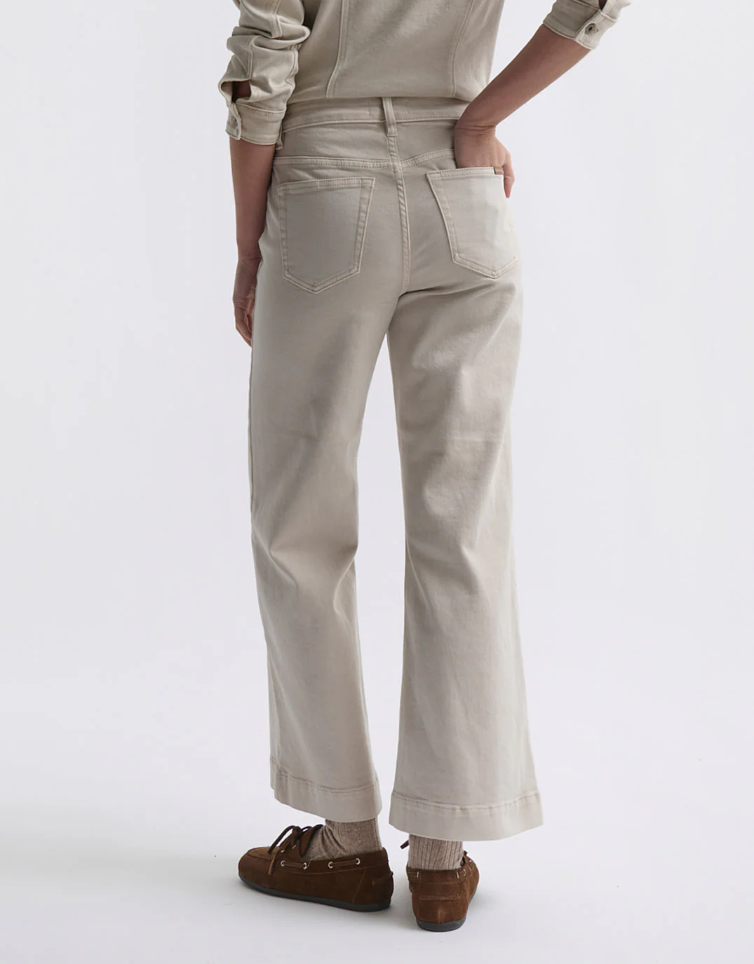 Freya Welt Pocket Jean - Sand - Image 6