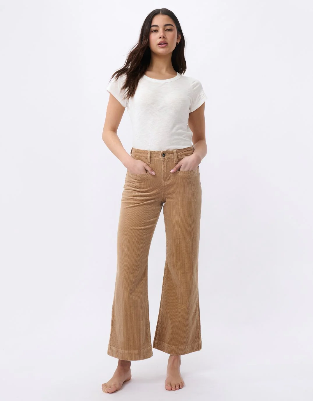Freya Wide Leg Cords - Camel - Image 3