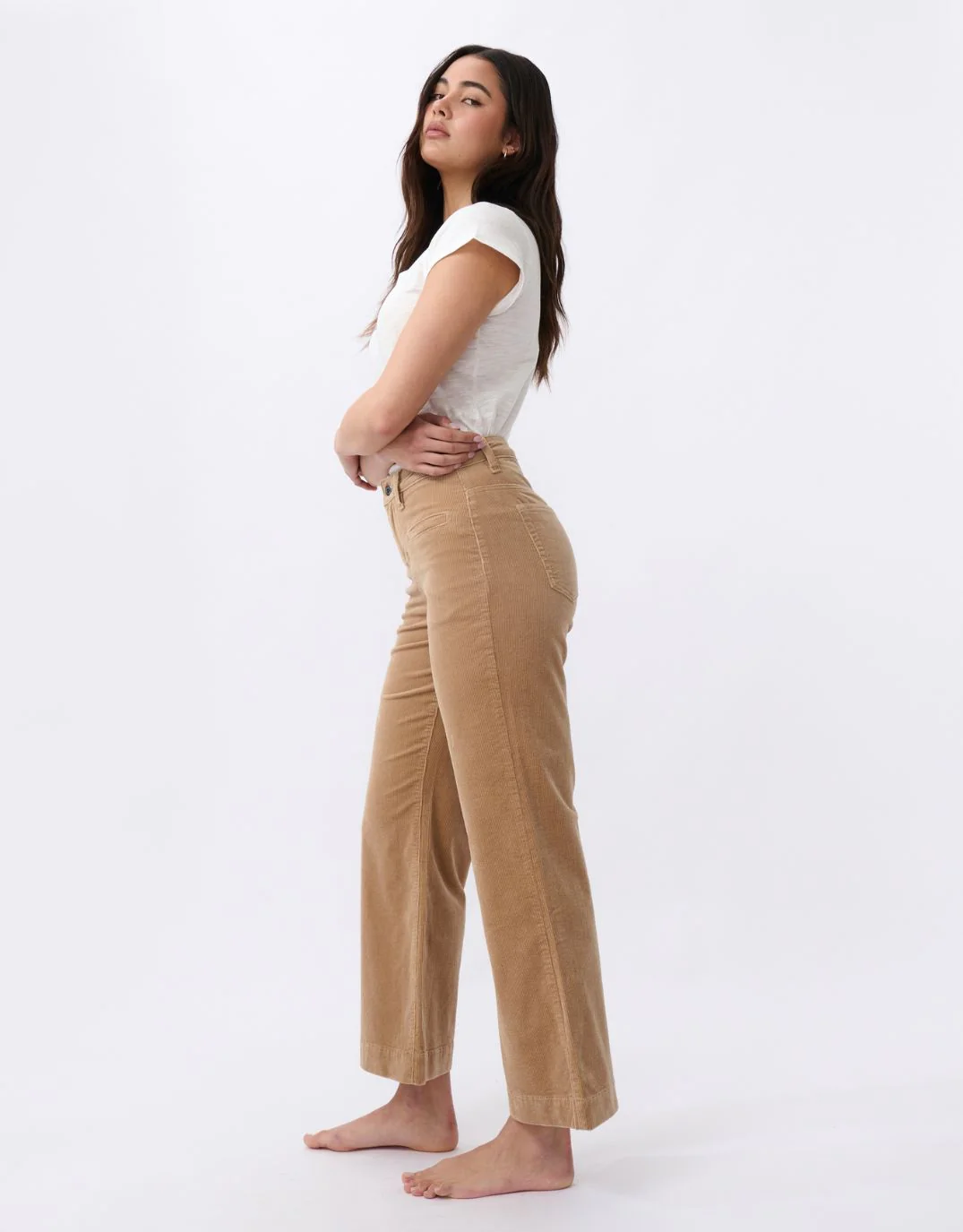 Freya Wide Leg Cords - Camel - Image 6