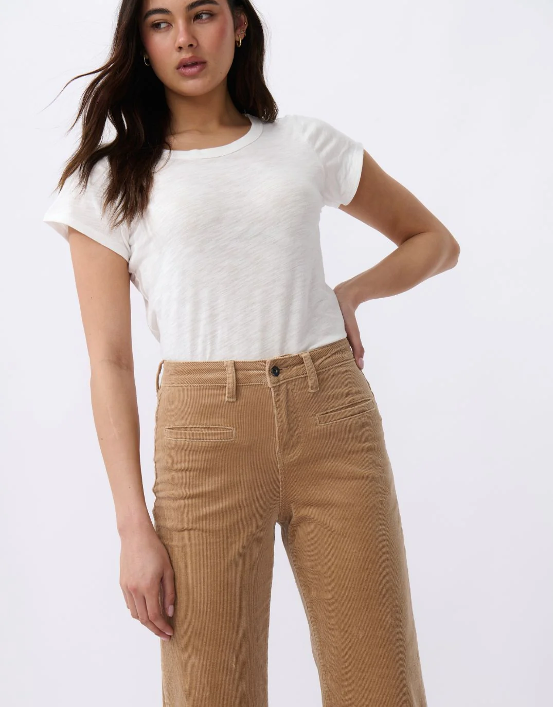Freya Wide Leg Cords - Camel - Image 7