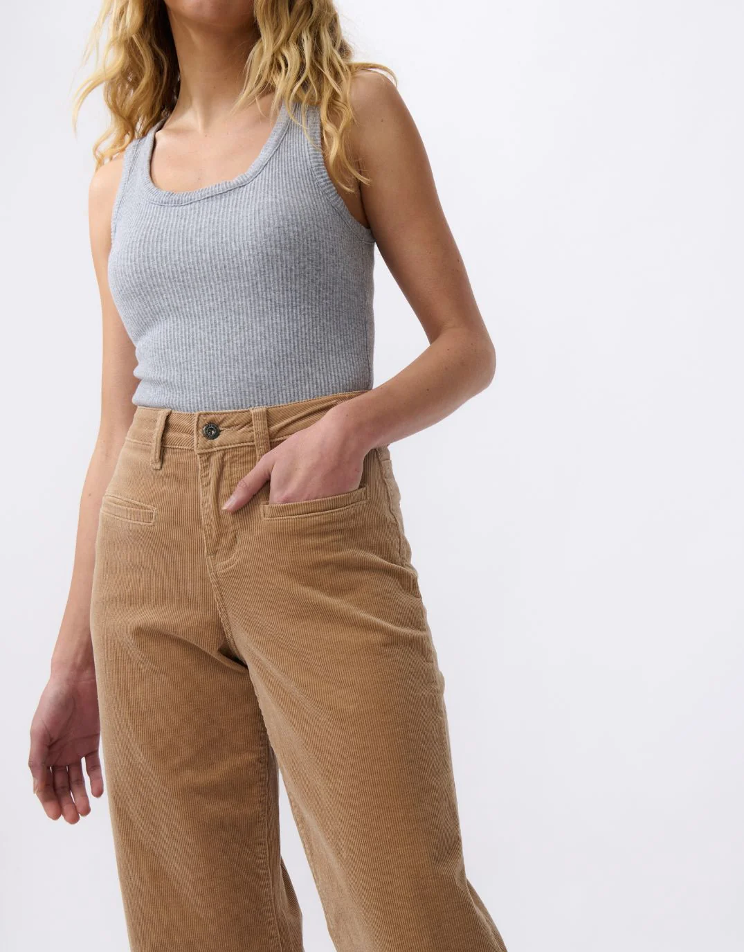 Freya Wide Leg Cords - Camel - Image 8